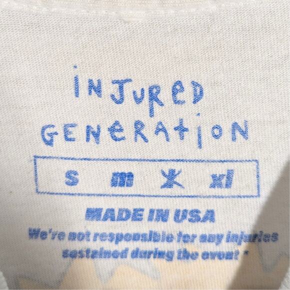 ASAP Rocky Injured Generation Tour Shirt M White Crash Test Dummies Graphic USA - Picture 3 of 5